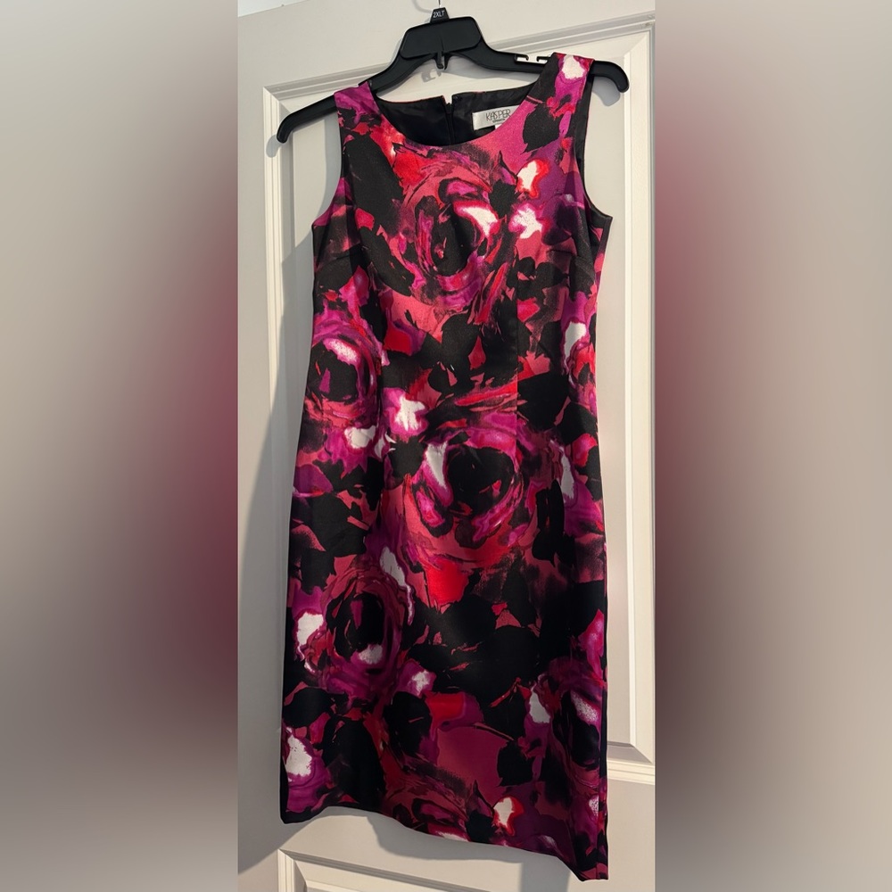 Kasper Pink A-line Floral Dress